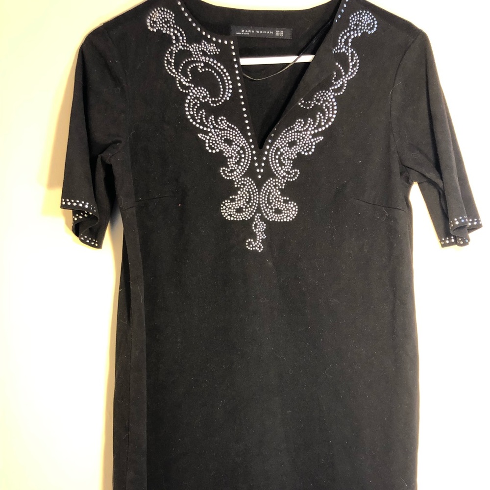 Zara Woman Dress with Stud Detailing XSmall